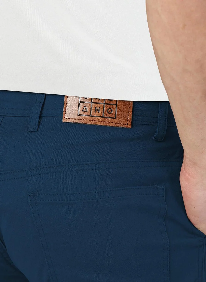 Urbano Fashion  Urbano Fashion Men's Royal Blue Regular Fit Solid Cargo Chino Pant with 6 Pockets for Men | Best Price UAE